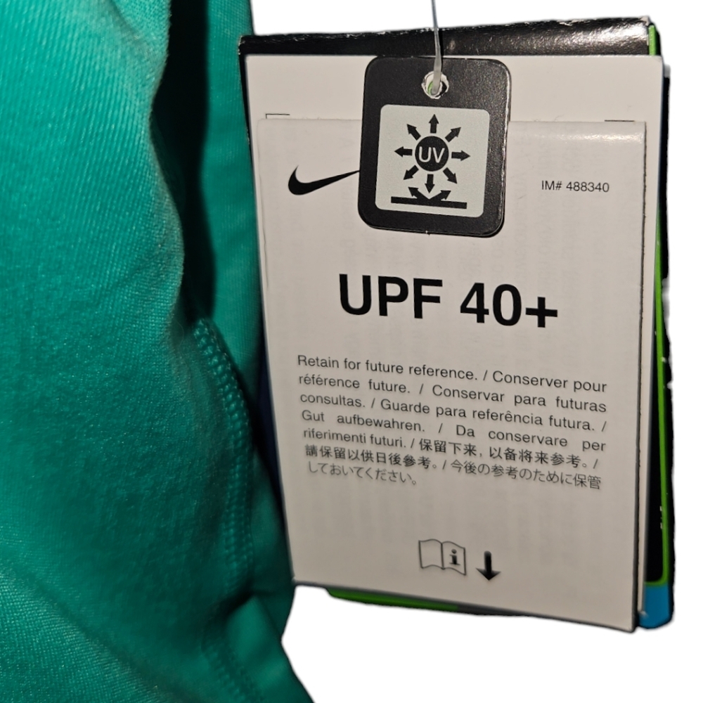 NWT Nike Dri-Fit Running Reflective UPF 40+ Short Sleeve Top - Picture 3 of 4